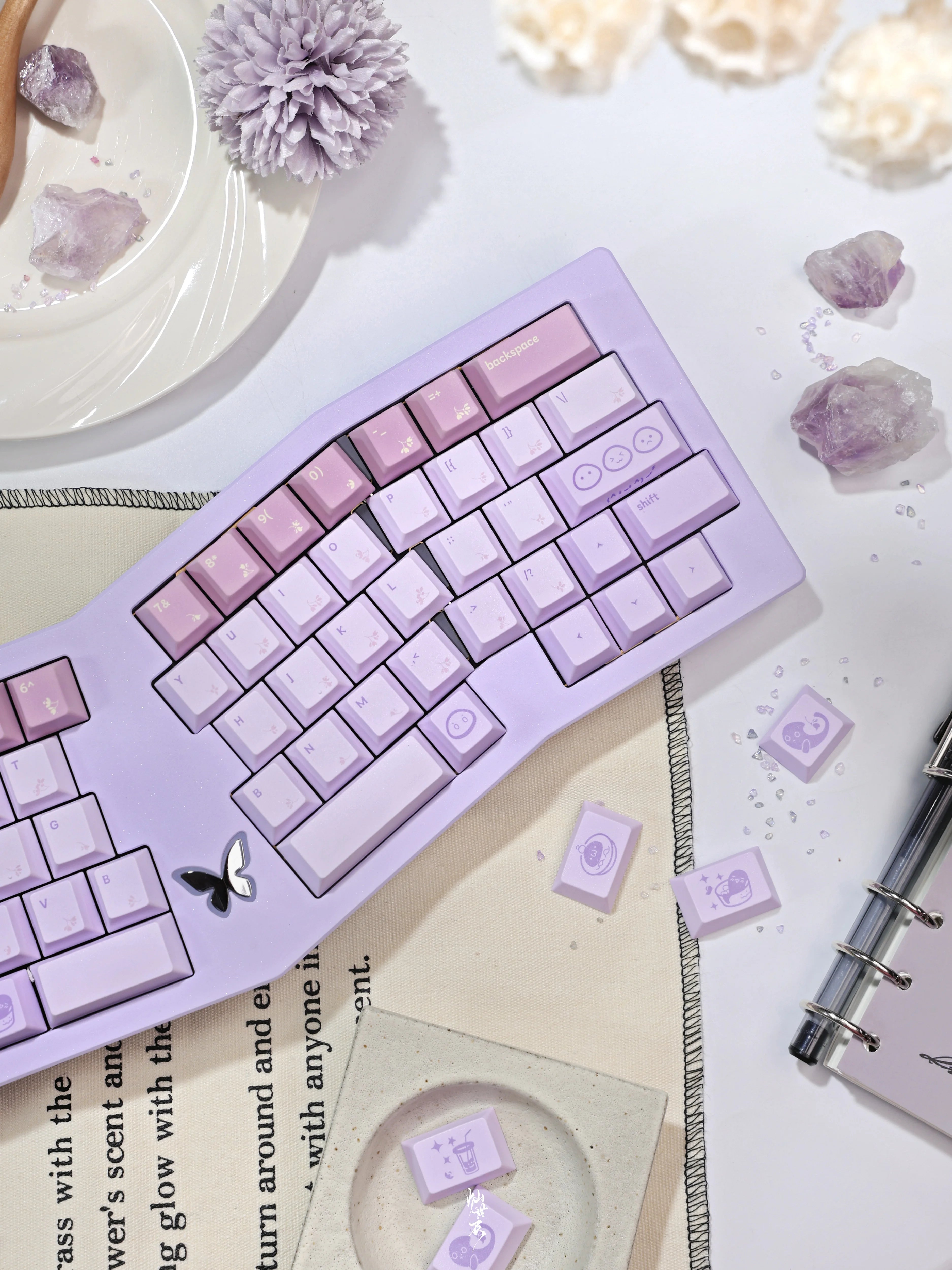 QK Taro Balls Keycaps